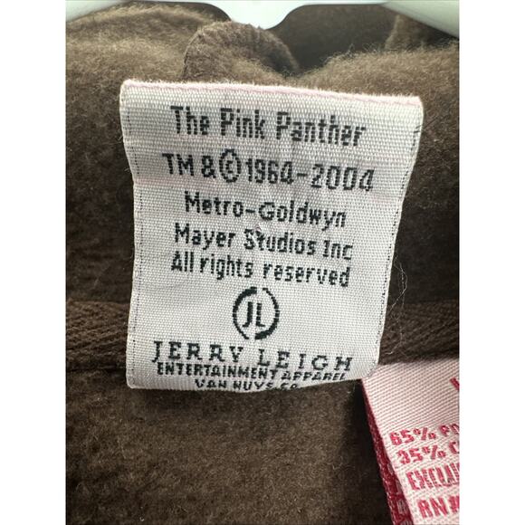 Vintage Y2K Pink Panther “back off” Hoodie Brown Size XL - Picture 6 of 10